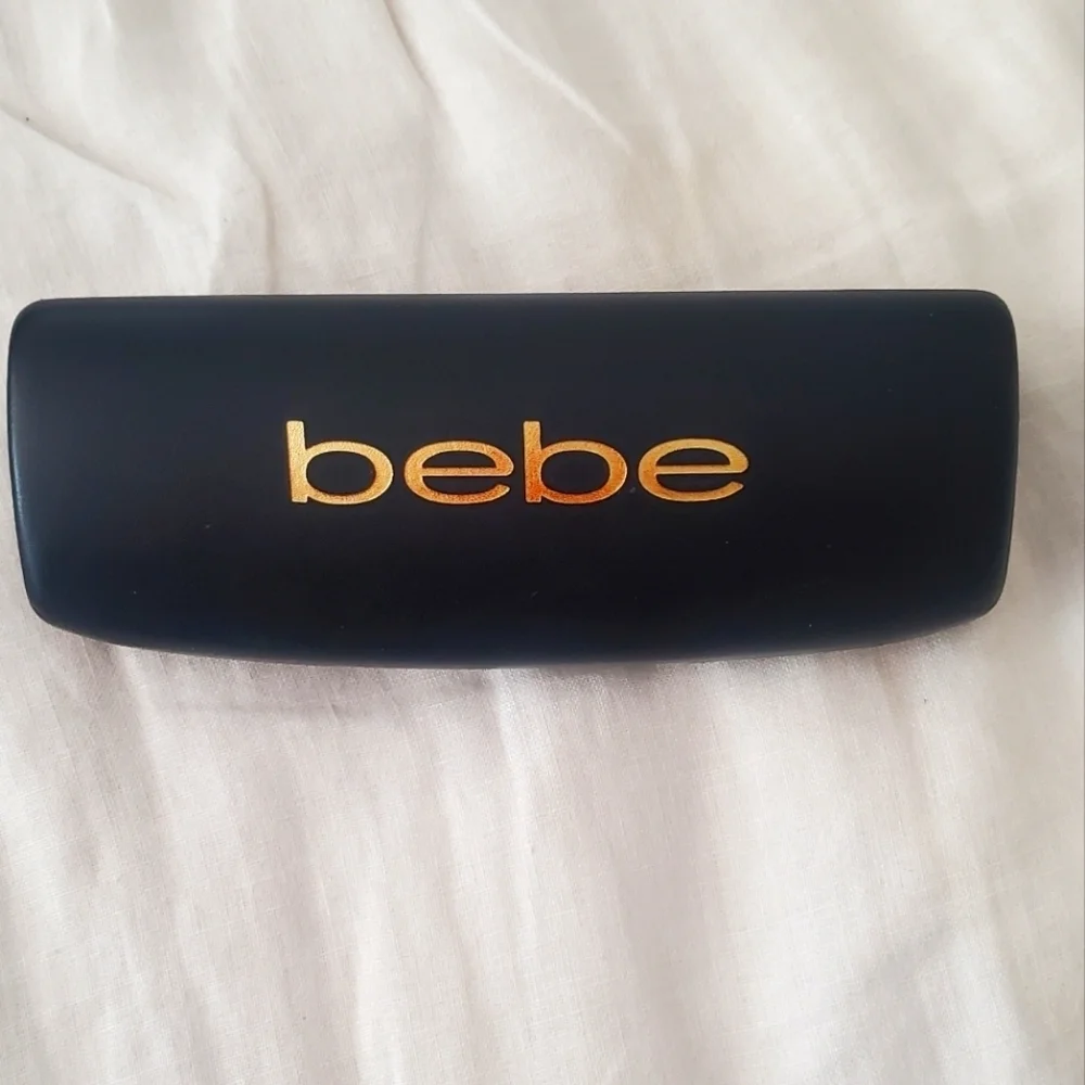 💚5/$25 bebe Black & Gold Signature Logo Sunglasses Eyeglasses Case